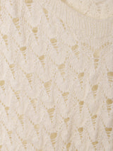 透かし編み 半袖セーター