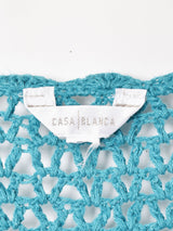 長袖 クロシェカーディガン