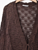 透かし編み カーディガン