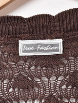 透かし編み カーディガン