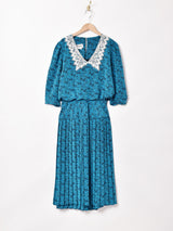 アメリカ製 総柄 7分袖ワンピース