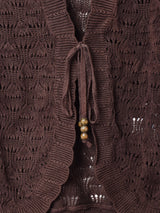 透かし編み カーディガン