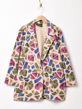 アメリカ製 総柄 テーラードジャケット