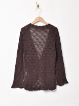 透かし編み カーディガン