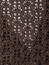 ラメ 透かし編みボレロ