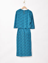 アメリカ製 総柄 7分袖ワンピース