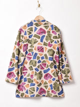 アメリカ製 総柄 テーラードジャケット