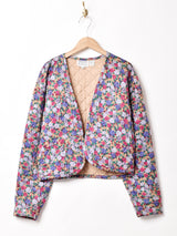 花柄 キルティングジャケット