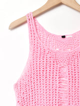 かぎ編み ノースリーブトップス