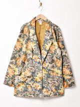 アメリカ製 花柄 テーラードジャケット