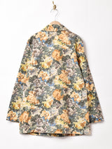 アメリカ製 花柄 テーラードジャケット