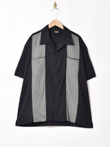アメリカ製 切り替えデザイン 半袖 オープンカラーシャツ