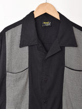 アメリカ製 切り替えデザイン 半袖 オープンカラーシャツ