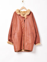 イタリア製 ボアレザーコート