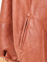 イタリア製 ボアレザーコート