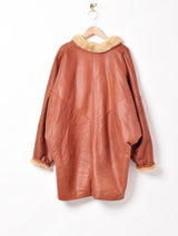 イタリア製 ボアレザーコート