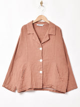 後染めリネンジャケット