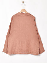 後染めリネンジャケット