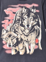 アメリカ製 オオカミ プリントTシャツ