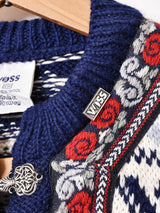 ノルウェー製 メタルフック ノルディックカーディガン