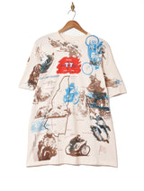 バイク 総柄 プリントTシャツ