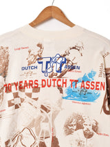 バイク 総柄 プリントTシャツ