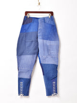 リメイク ユーロワーク パッチワーク レースアップジョッパーズパンツ W30