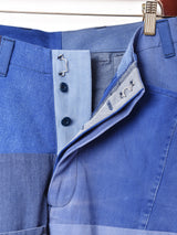 リメイク ユーロワーク パッチワーク レースアップジョッパーズパンツ W30