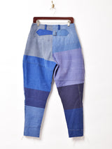 リメイク ユーロワーク パッチワーク レースアップジョッパーズパンツ W30