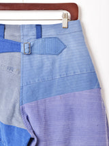 リメイク ユーロワーク パッチワーク レースアップジョッパーズパンツ W30