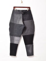 リメイク ユーロワーク パッチワーク レースアップジョッパーズパンツ W29