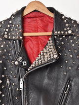 リメイク スタッズ ダブルライダースジャケット