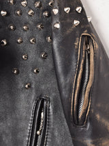 リメイク スタッズ ダブルライダースジャケット