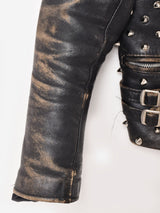 リメイク スタッズ ダブルライダースジャケット