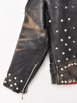 リメイク スタッズ ダブルライダースジャケット