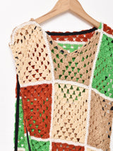 リメイク クロシェニット ロングベスト