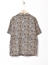 アメリカ製 レオパード柄 オープンカラーシャツ