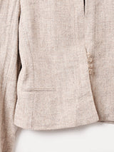 ルーマニア製 ノーカラー パフスリーブジャケット