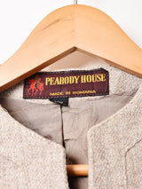 ルーマニア製 ノーカラー パフスリーブジャケット