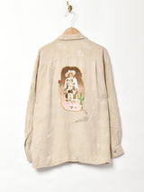 バックプリント 長袖シャツ