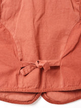 後染め 花刺繍 コットンベスト