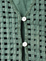 後染め 刺繍 コットンベスト