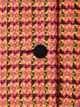 総柄 ベロア切り替え ジャケット