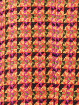 総柄 ベロア切り替え ジャケット