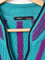 ストライプ ニットワンピース