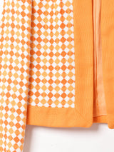 総柄 ノーカラージャケット