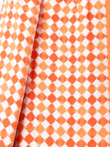 総柄 ノーカラージャケット