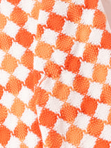 総柄 ノーカラージャケット