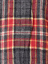 チェック ベロア スタンドカラー ジャケット