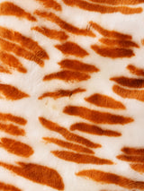 総柄 フェイクファーコート